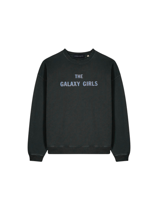 Sweatshirt "The Galaxy Girls" Washed Black