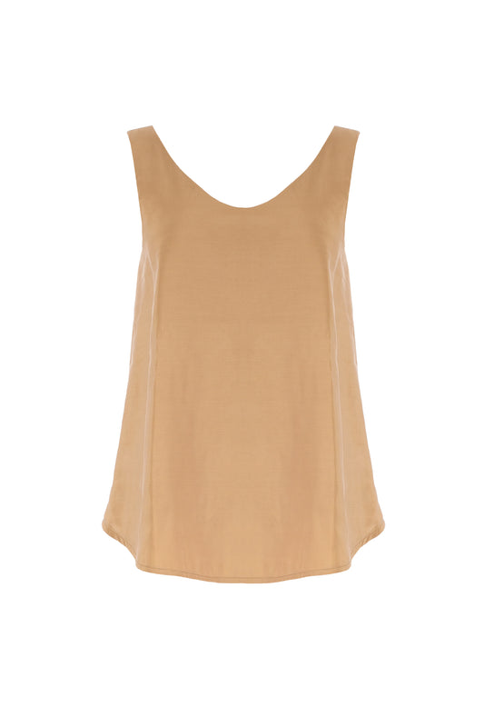 9757 - GAO - CREMA TOP IN CUPRO -BYOU by Patricia Gouveia